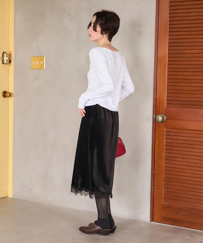 Many Button Cotton Modal Long Sleeve T-Shirt