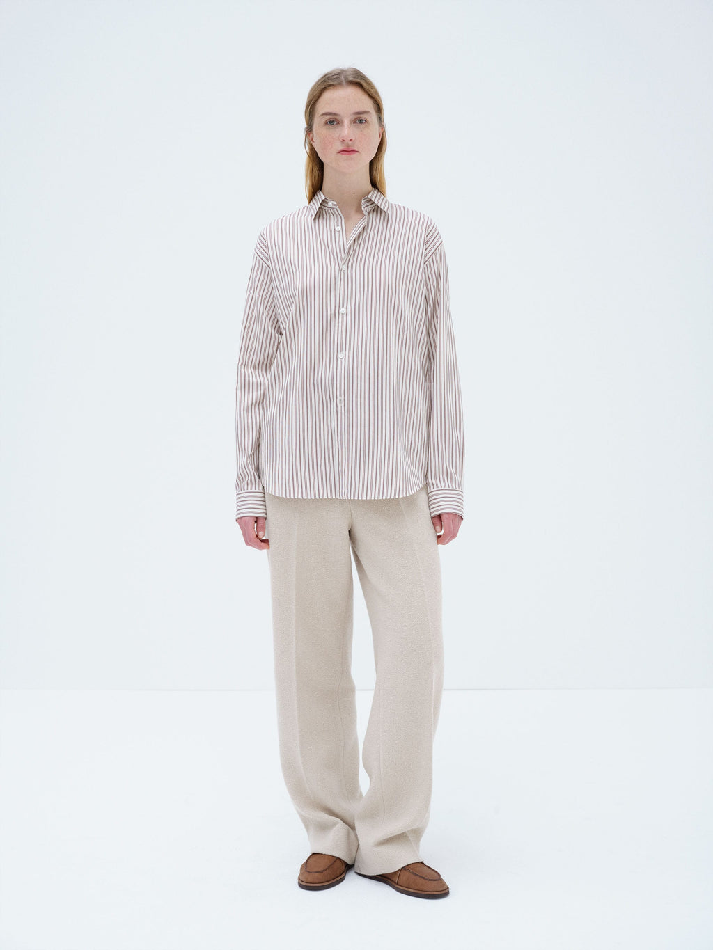 COTTON SILK STRIPE SHIRT