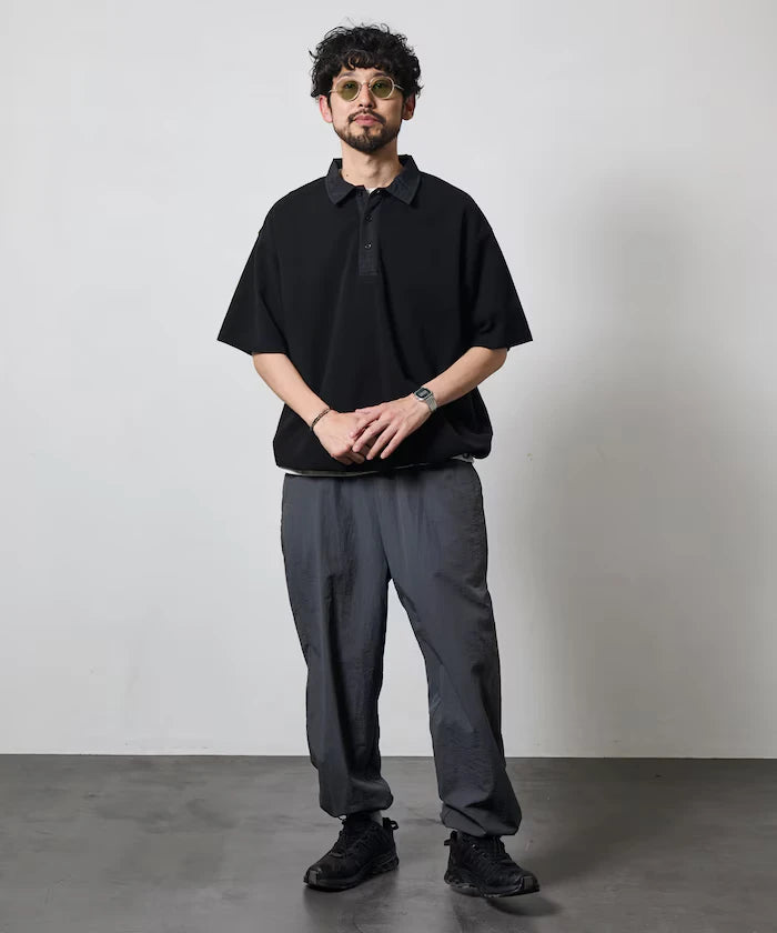 Big Silhouette Spindle Short Sleeve Tech Polo