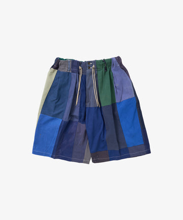 circular shorts bleu de travail three