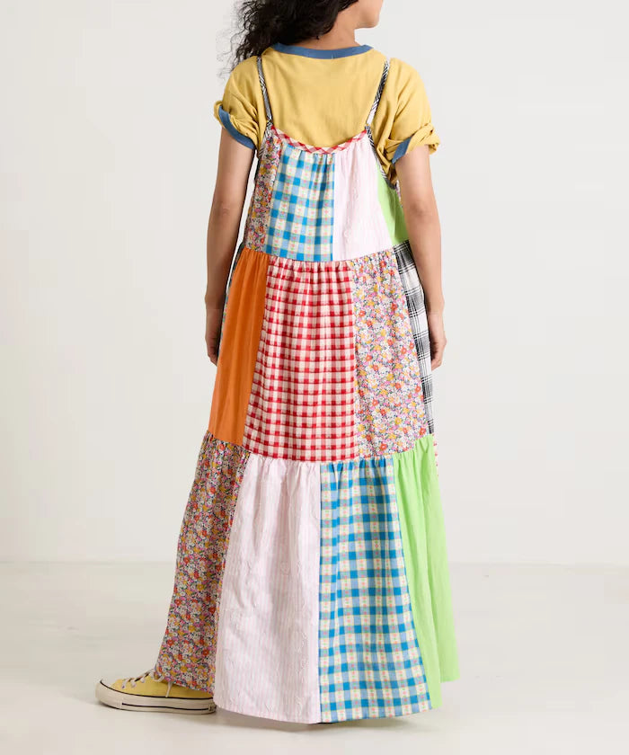 Patchwork Three-Tiered Camisole Dress
