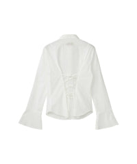 Hysteric Spider Lace Up Frill Cuff Blouse