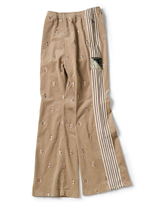 11W Stretch Corduroy Duck Embroidery Track Pants...