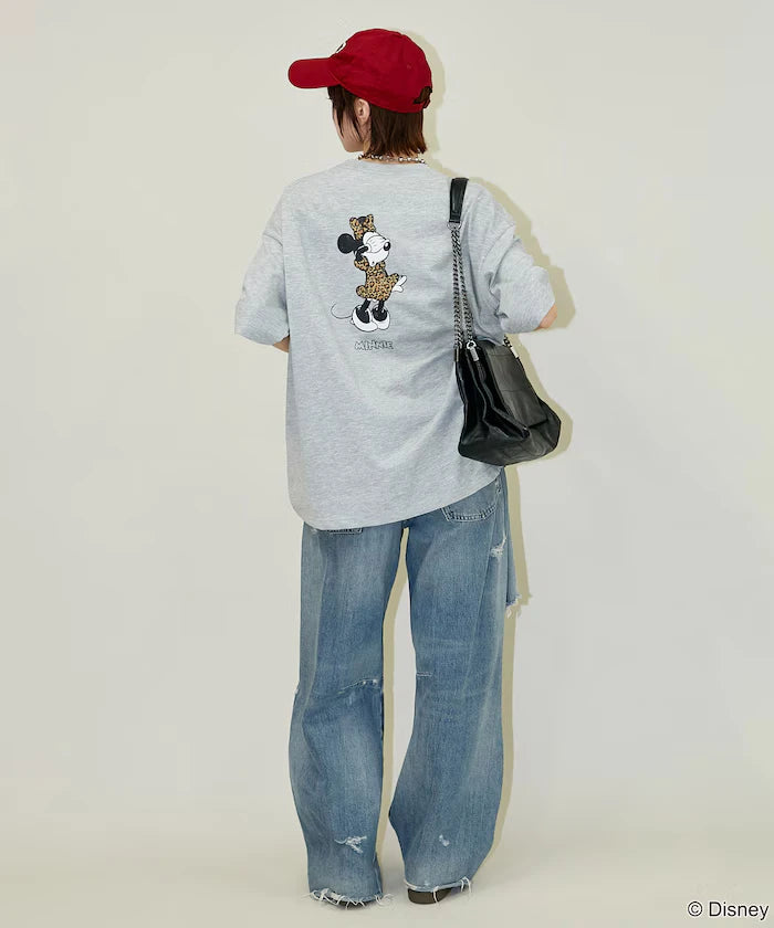 <Functional Material>Mickey Mouse & Minnie Mouse/Face T-Shirt Limited Edition