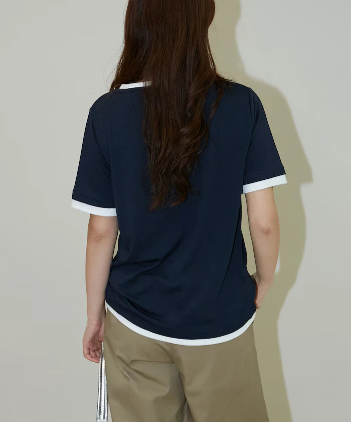 Layered Color Scheme Henley Neck T-Shirt Limited Edition
