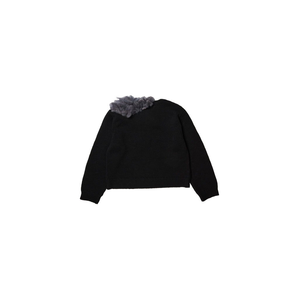 SMOKING FACTORY INTARSIA KNIT PULLOVER：BLACK