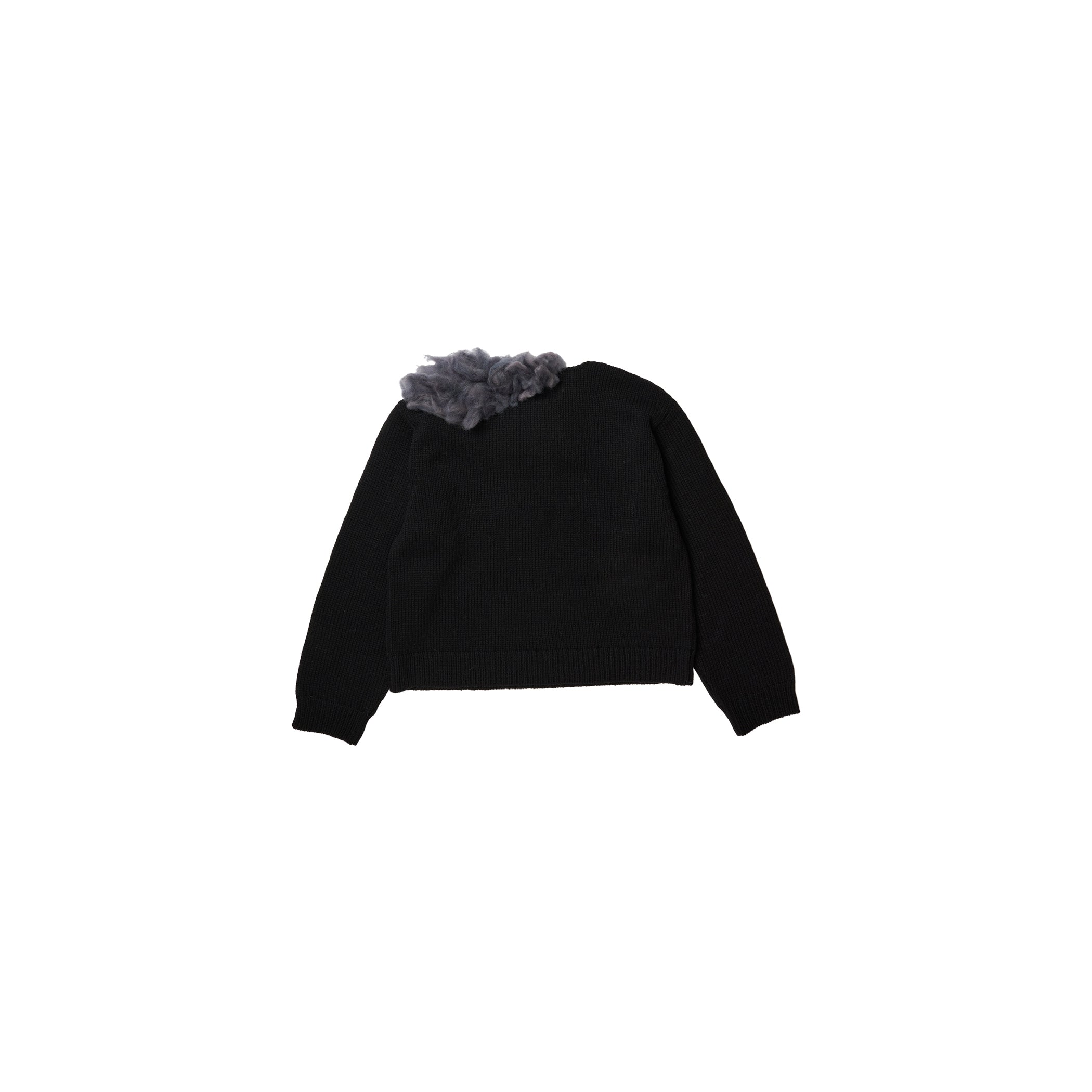 SMOKING FACTORY INTARSIA KNIT PULLOVER：BLACK