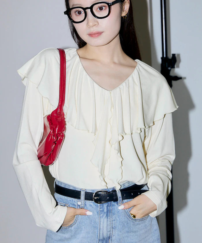Collar Frill Ribbed Cut Sew Limited Edition