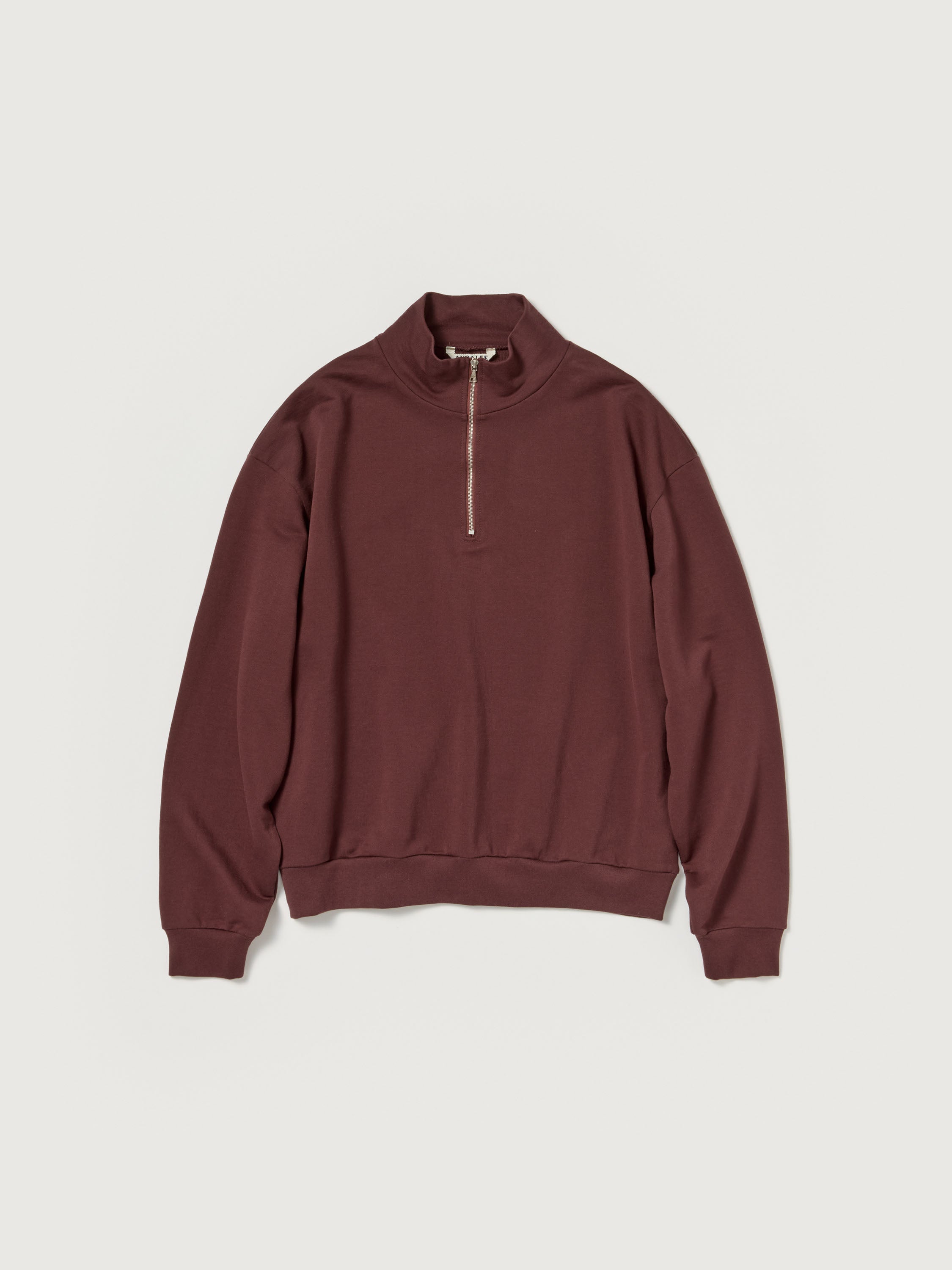 SUPER HIGH GAUGE SWEAT HALF ZIP P/O