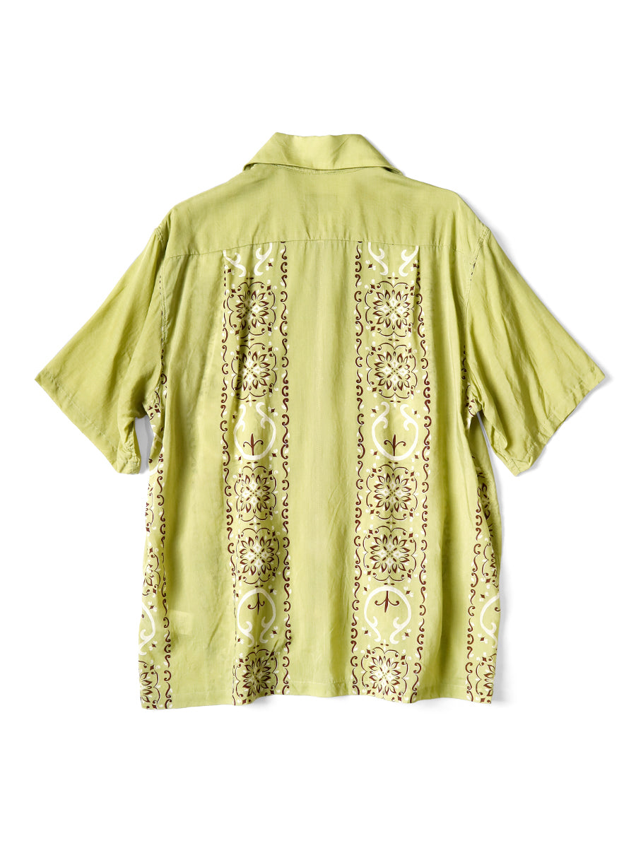 Silk Rayon Habanana Pattern Drizzle Cuba...