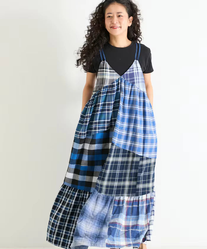 Vintage Remake Check Cami Dress