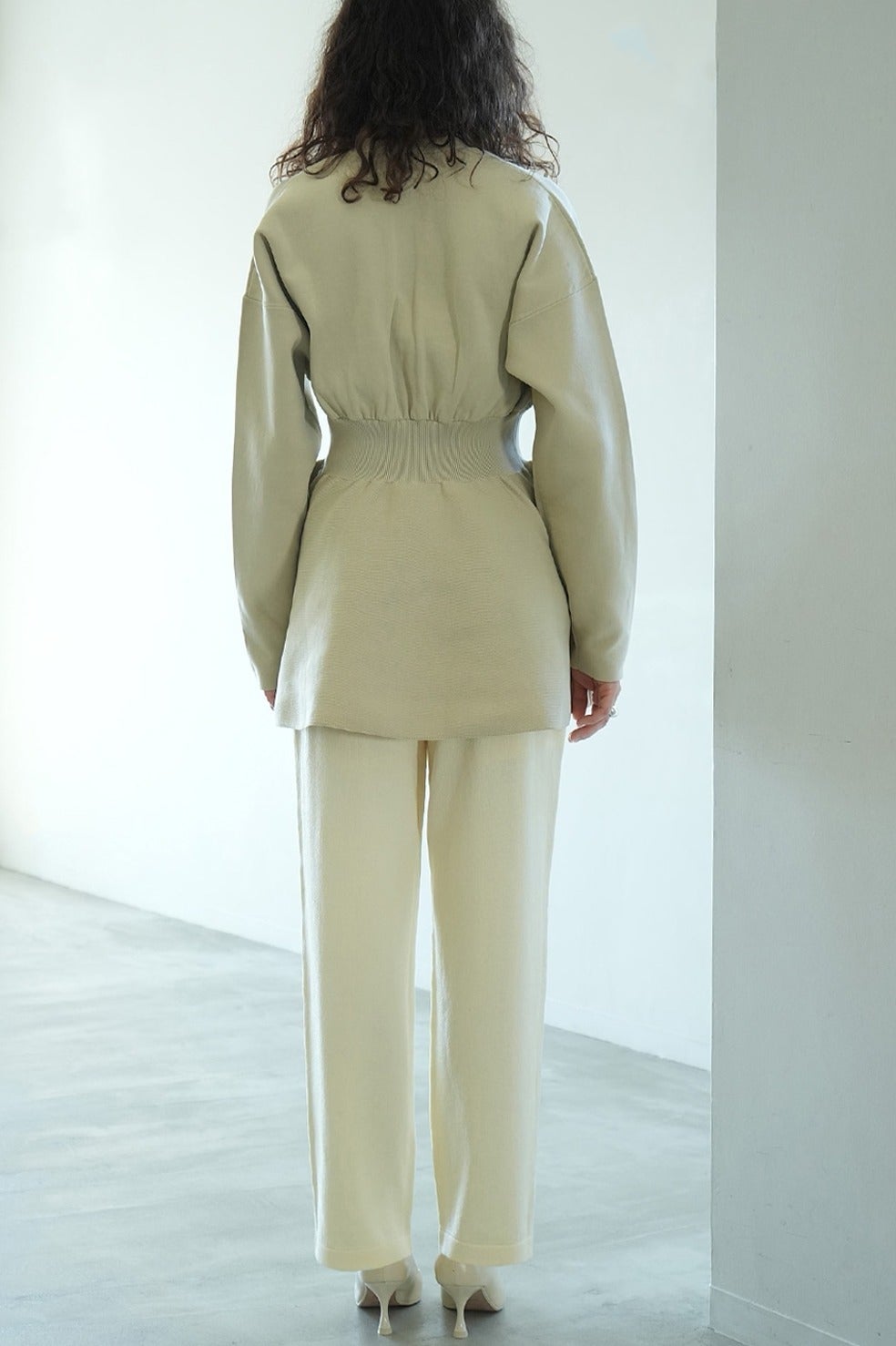 KNIT TUCK PANTS