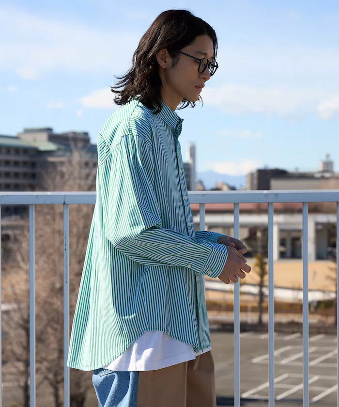 <New Color Added> Relaxed Fit Broad Shirt / Regular Collar / Long Sleeve