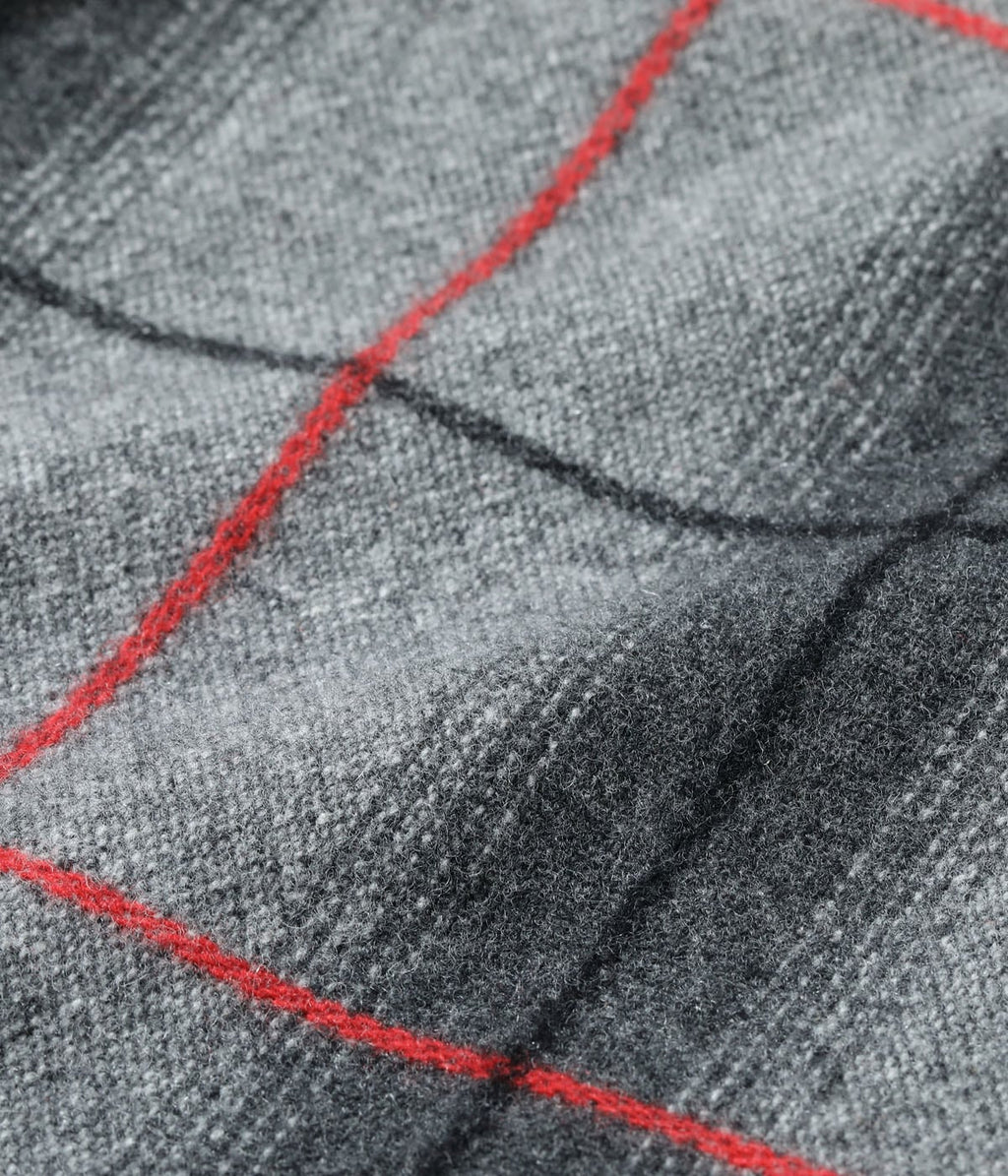 FICTION ROMANCE 7.75oz. WOOL RED PANE ZIP SHIRT