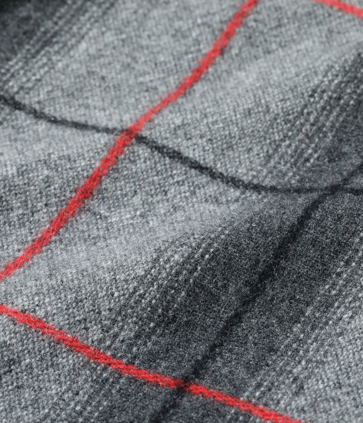FICTION ROMANCE 7.75oz. WOOL RED PANE ZIP SHIRT