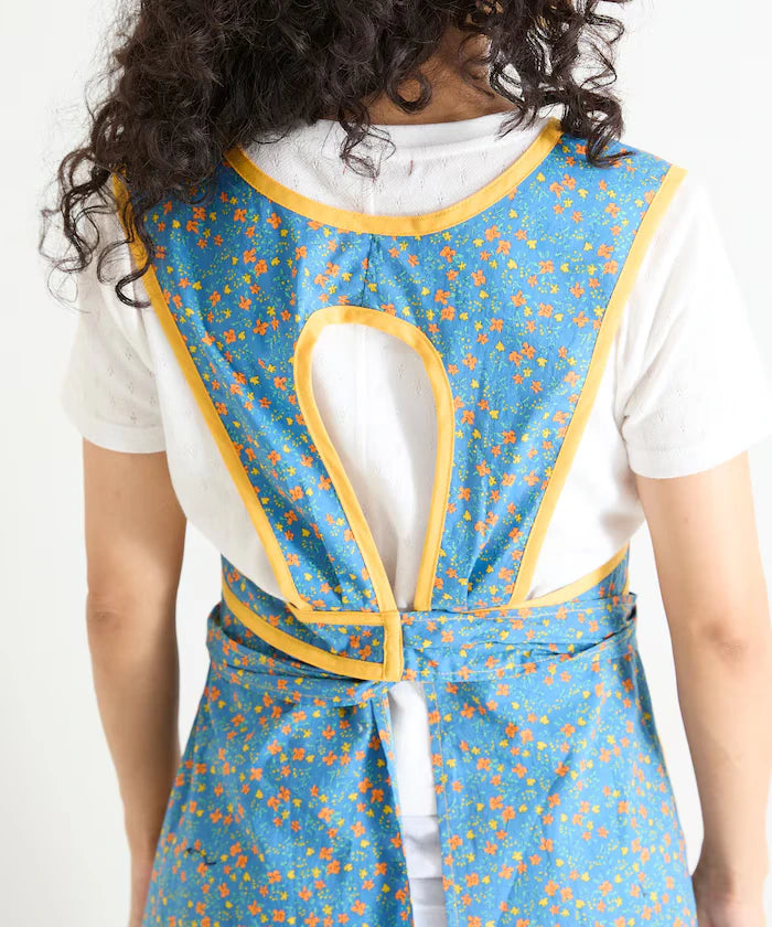 Floral Pattern Apron Style Dress