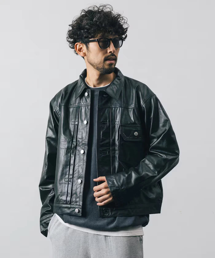 Leather Jacket TYPE-1 / Water-Repellent Leather / Cowhide