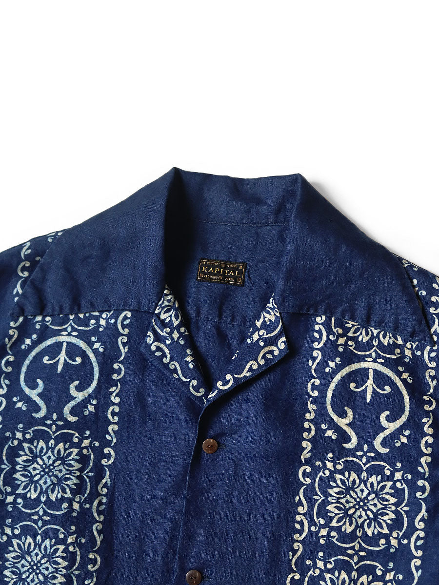 French Cross Linen Havana Banana Pattern Rangleka...