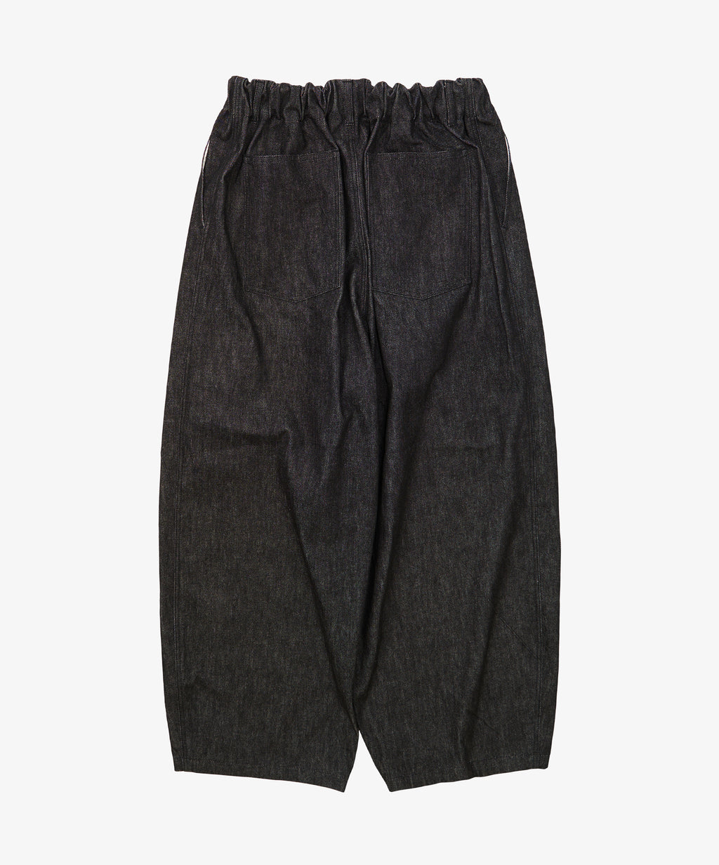 circular pants black denim one wash