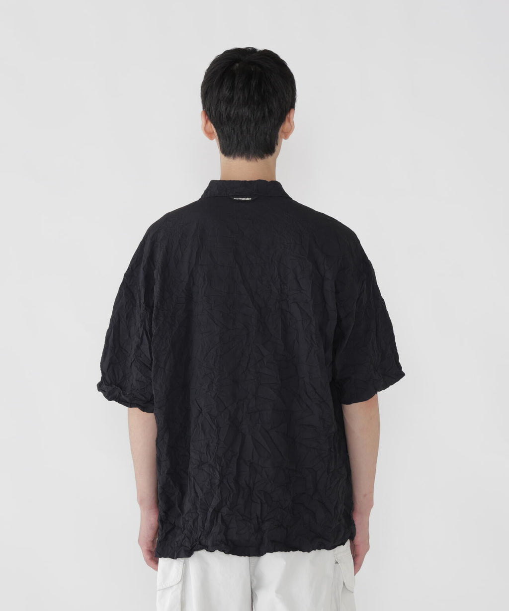 washer pleated open SS shirt (M)