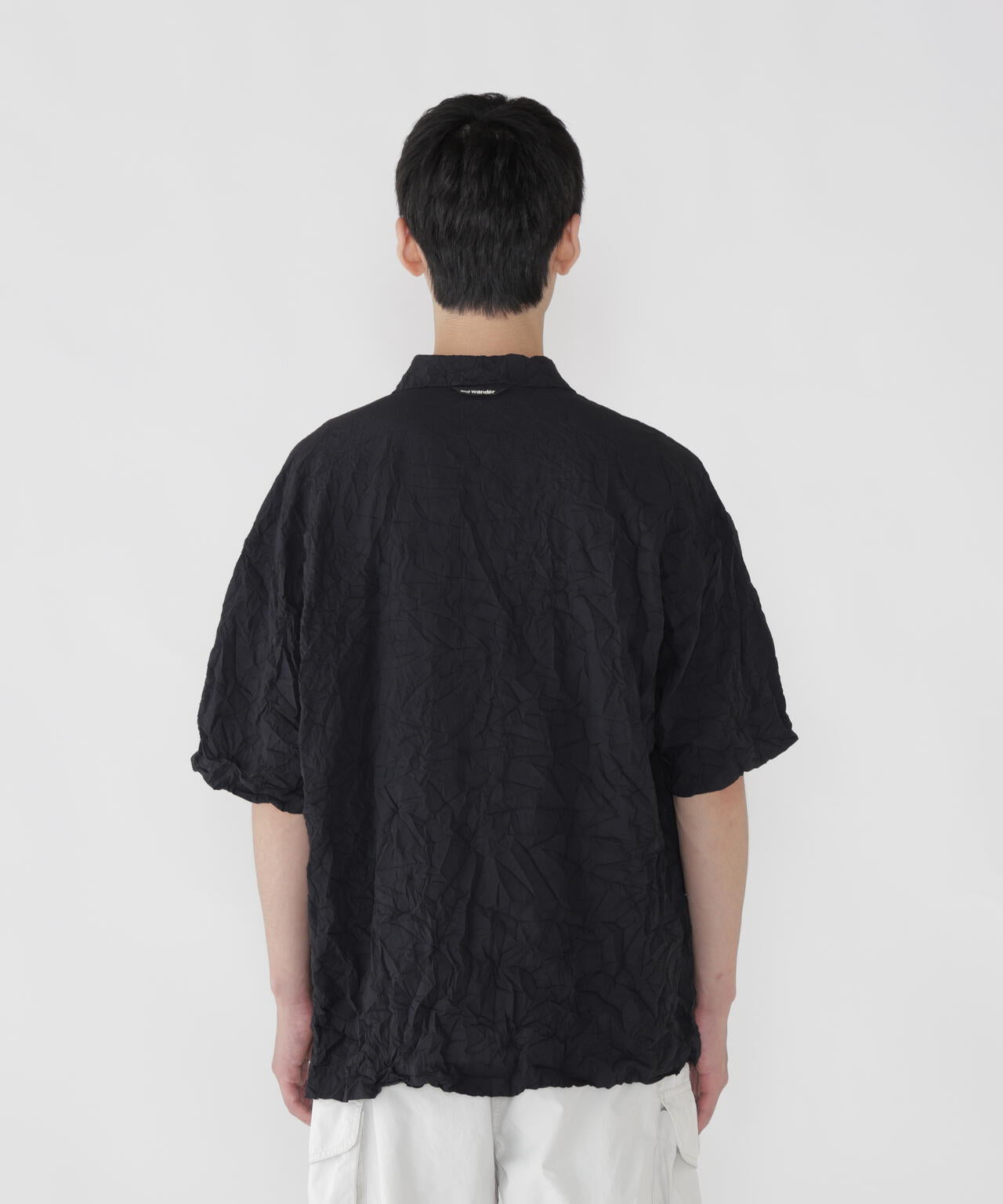 washer pleated open SS shirt (M)