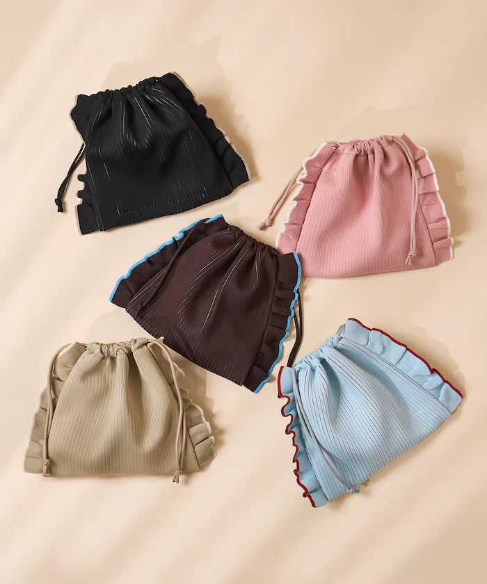 Multiway Color Knit Frill Shoulder Bag