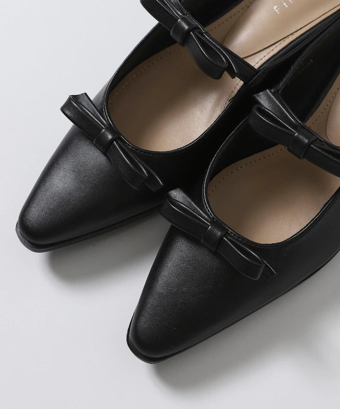 Double Ribbon Strap Mule