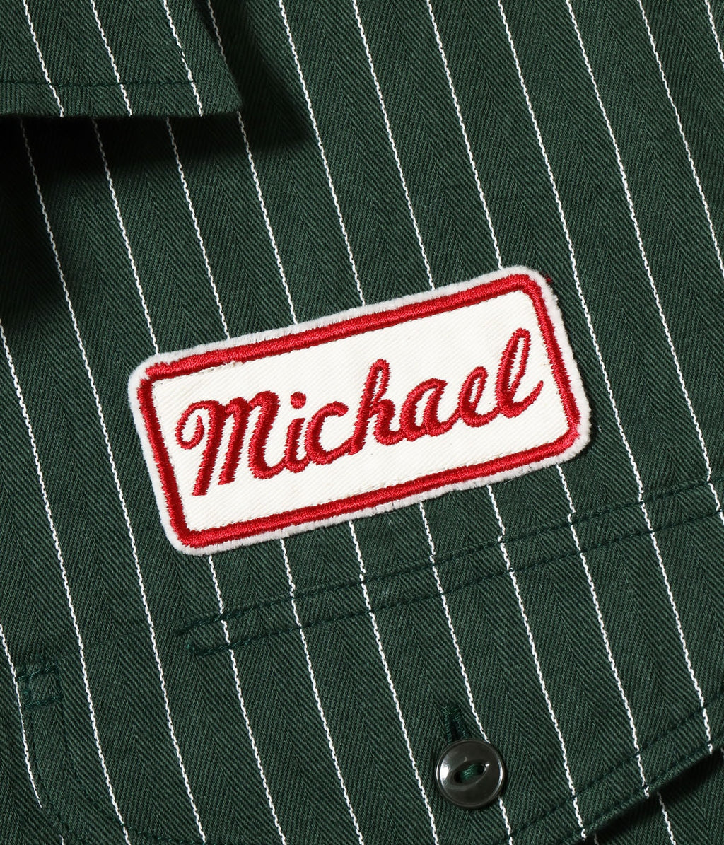 Coke Stripe Work Shirt With Embroidered