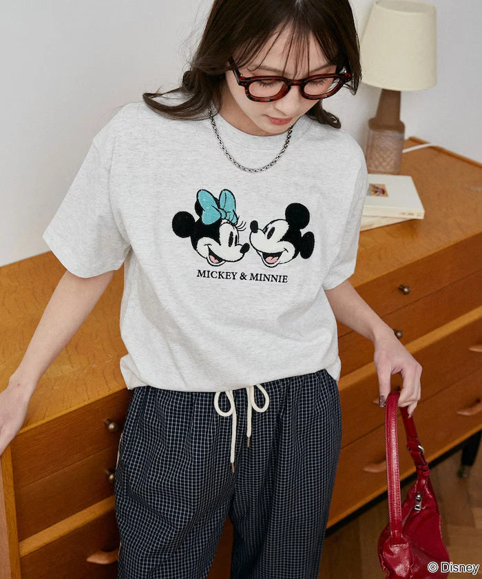 Mickey Mouse & Minnie Mouse/Mickey Mouse & Minnie Mouse/Sagara Embroidery T-Shirt Limited Edition