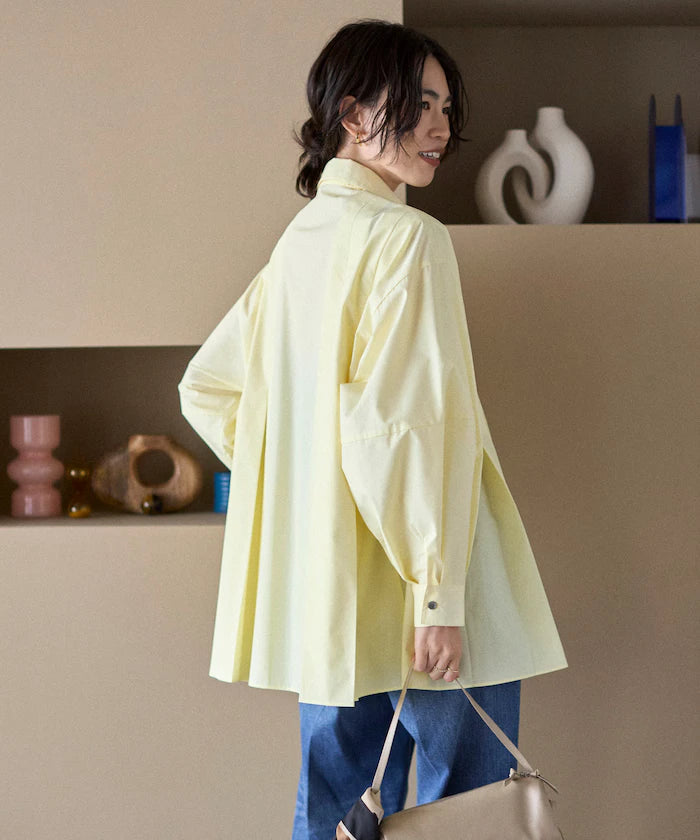 Box Stacked Balloon Sleeve Long Sleeve Shirt