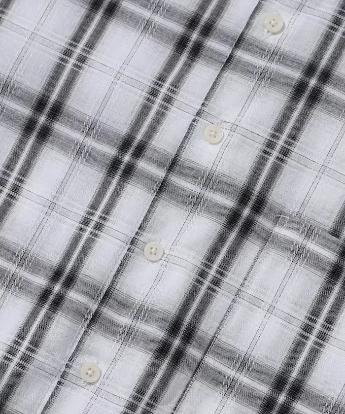 Big Silhouette Ombre Check Shirt / Long Sleeve