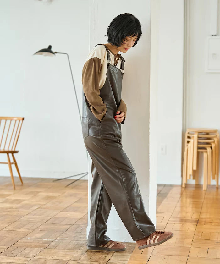 Leatherette Overalls
