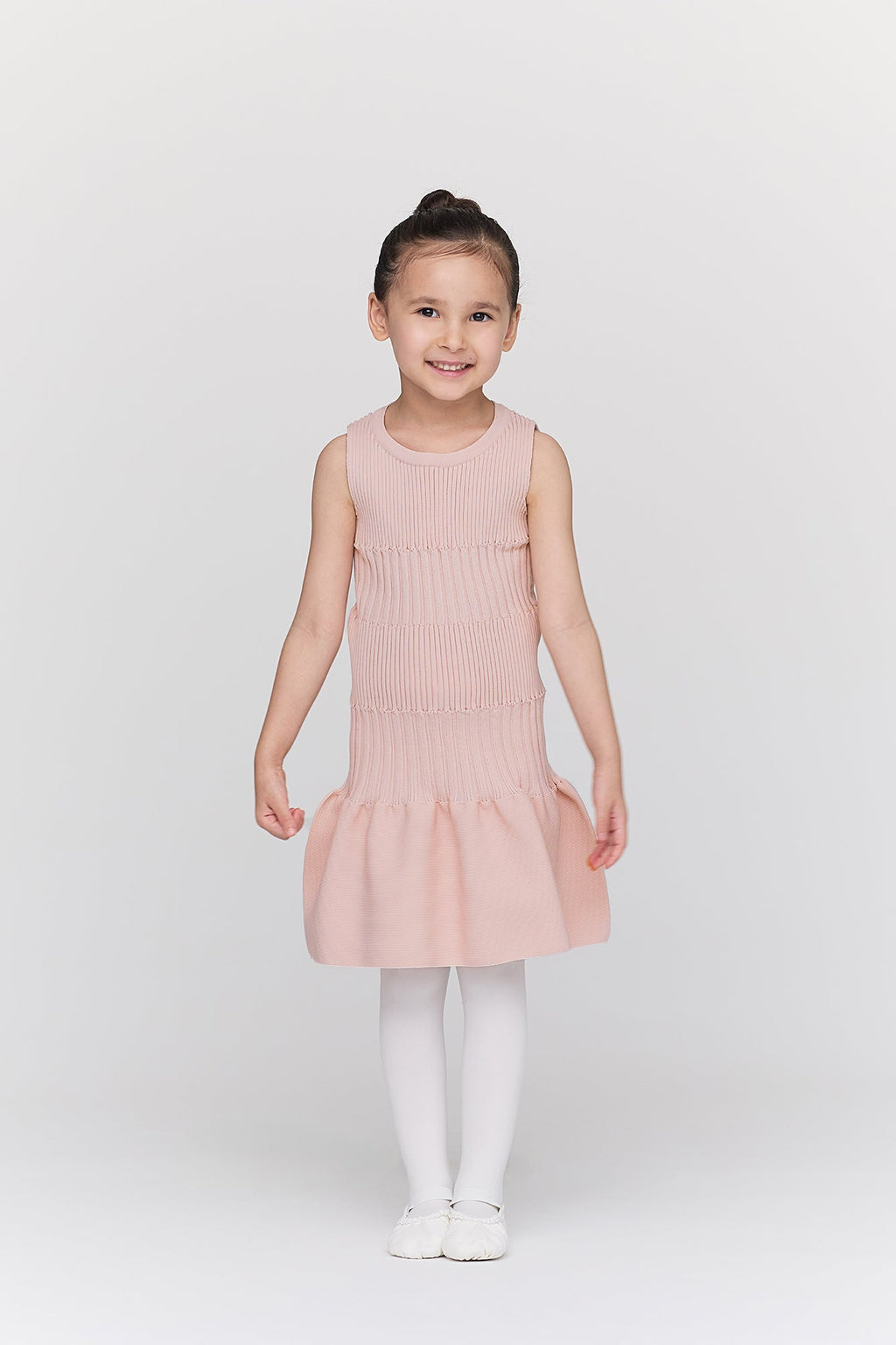 SOFT FLUTED KID SLEEVELESS DRESS