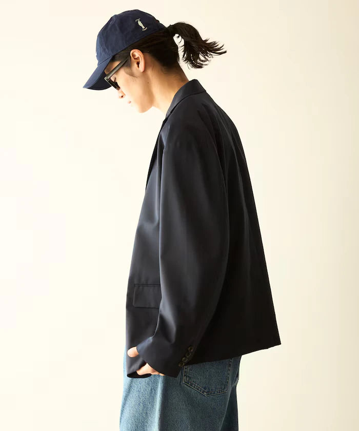 Sleeve-Contrast Tailored Jacket / Relaxed Fit