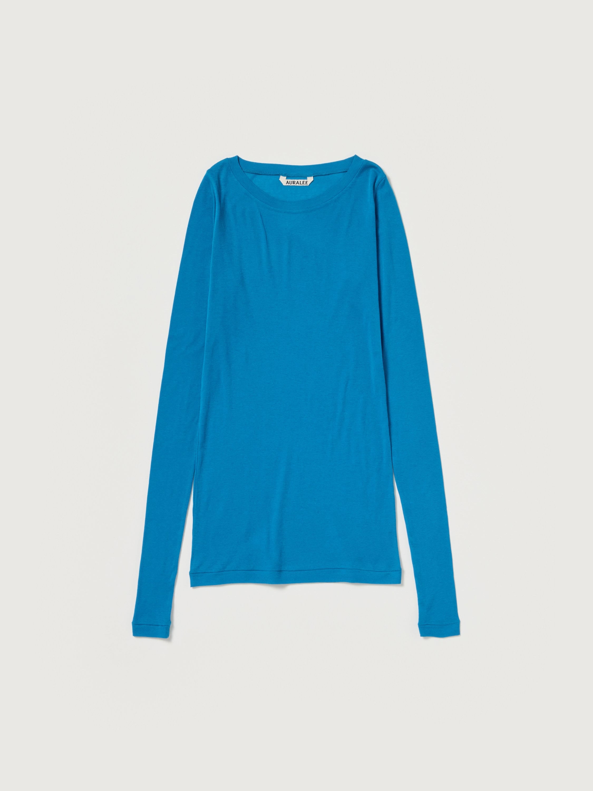 SUPER HIGH GAUGE SHEER RIB WIDE-NECK L/S TEE