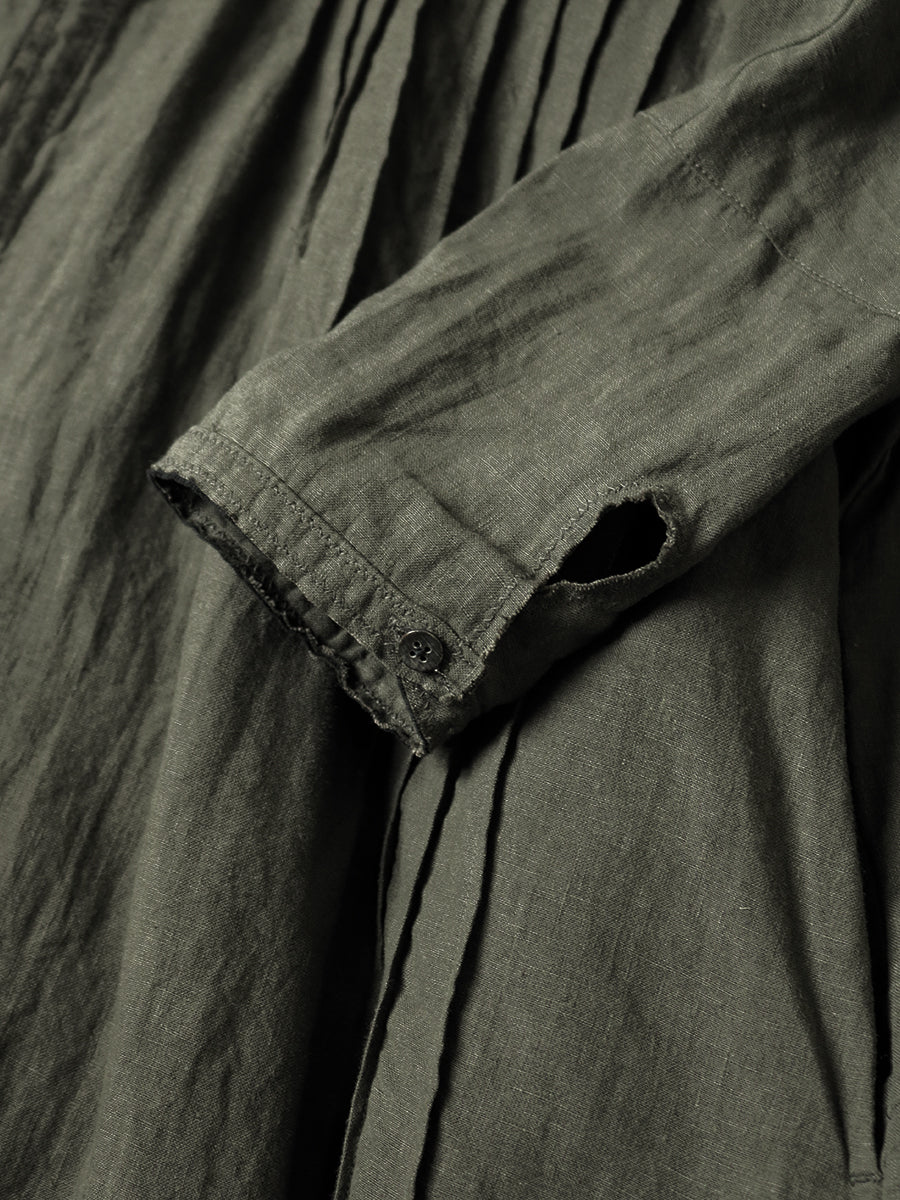 French Linen Pintuck Oki F Dress