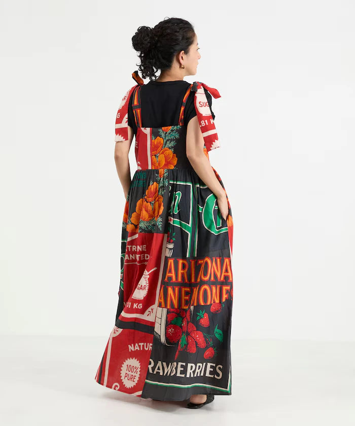 India FEEDBAG Print Shoulder Ribbon Camisole Dress