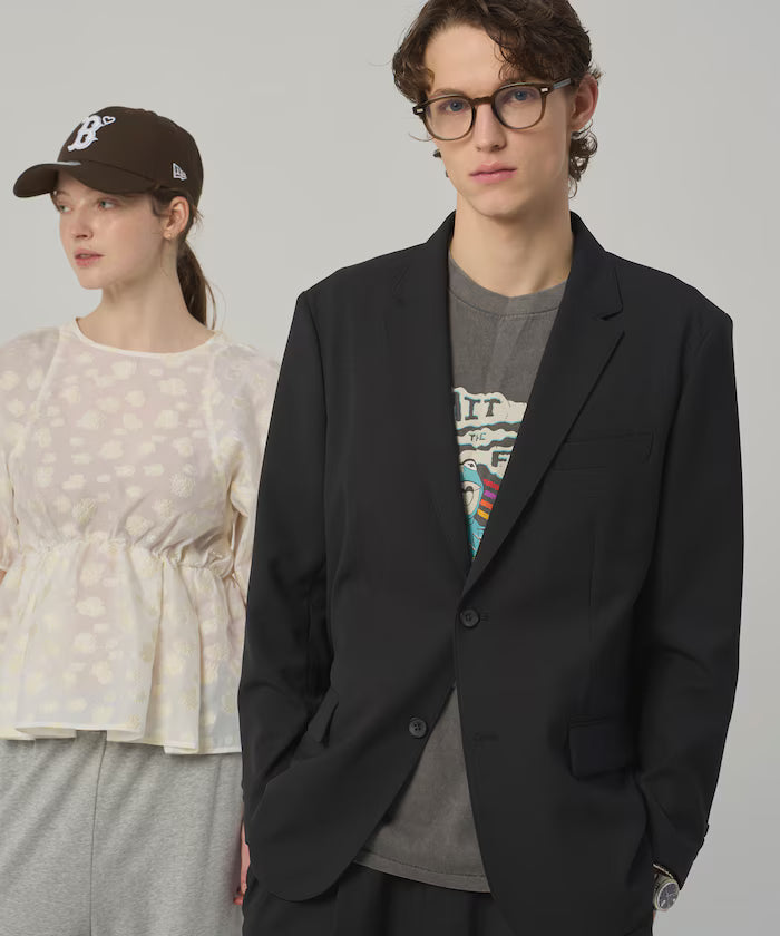 Functional Material Jacket & Wide Slacks Set Up / Washable / UV Cut / Quick Dry / Contact Cooling