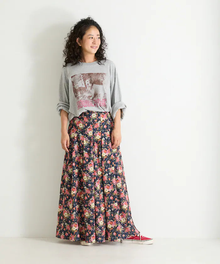 Double-Tuck Long Skirt