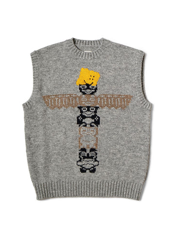 5G Wool PECKISH Totem Pole Vest