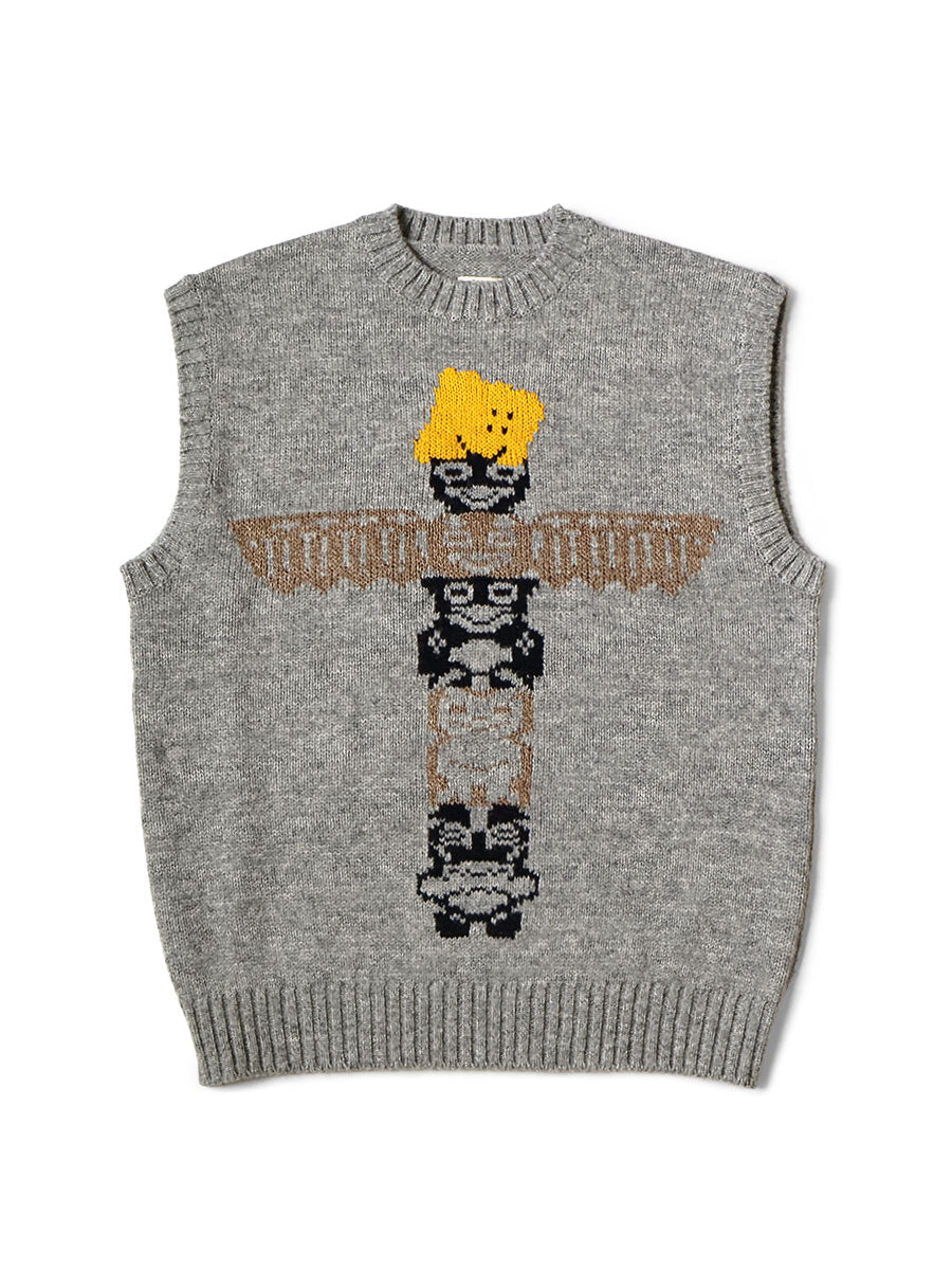 5G Wool PECKISH Totem Pole Vest