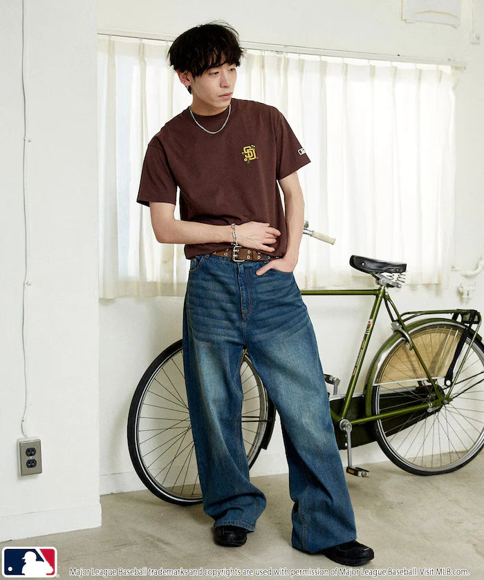 MLB One-Point Flower Embroidery T-Shirt