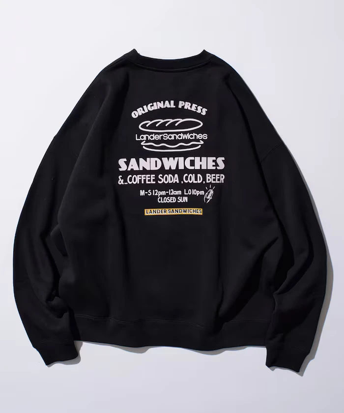 LANDER SANDWICHES×FREAK'S STORE/ Lander Limited Edition Big Silhouette Back Print Crewneck Sweat 【Limited Release】