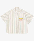 re-engineered overshirt short sleeve deadstock white stripe