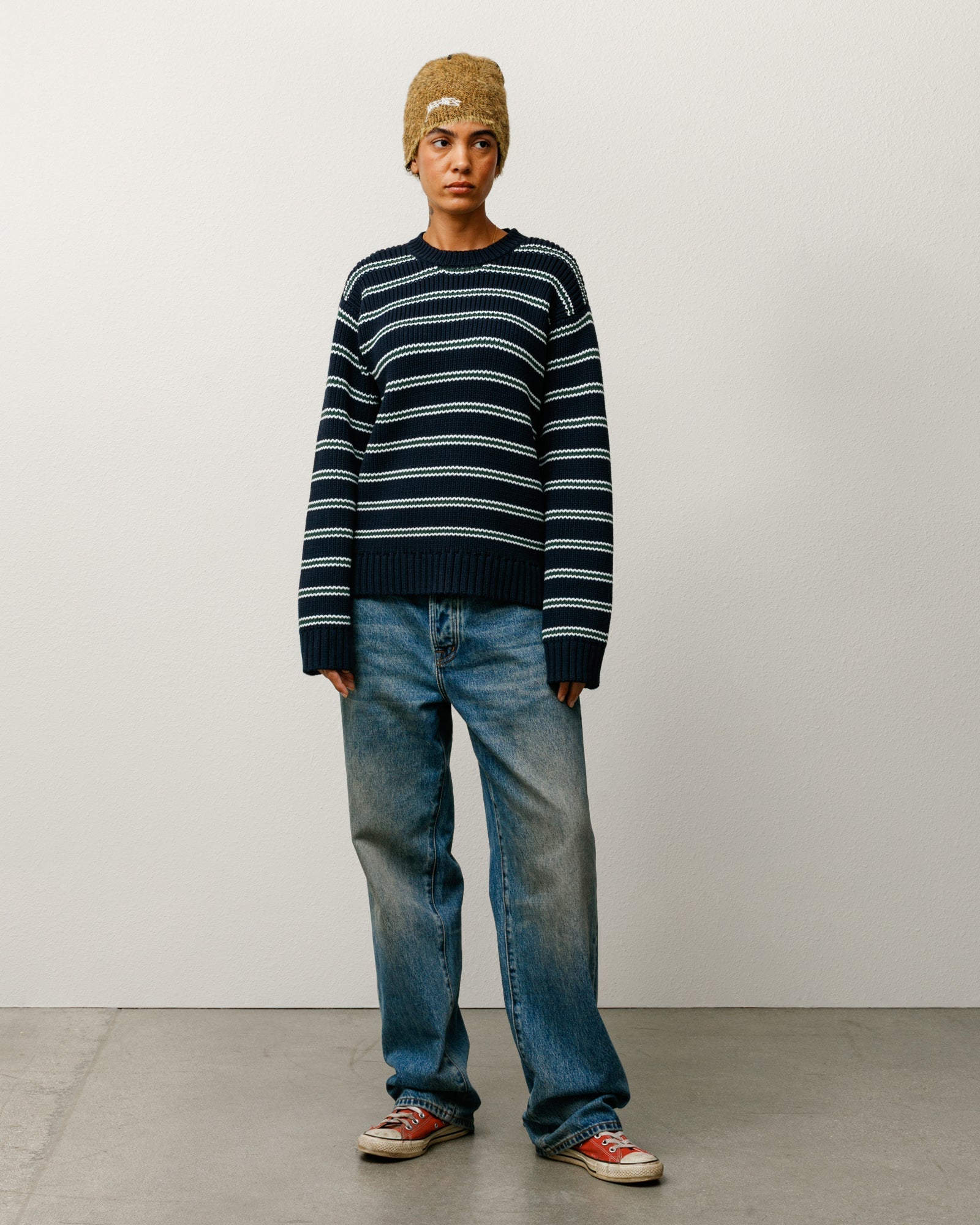CHUNKY COTTON STRIPE SWEATER