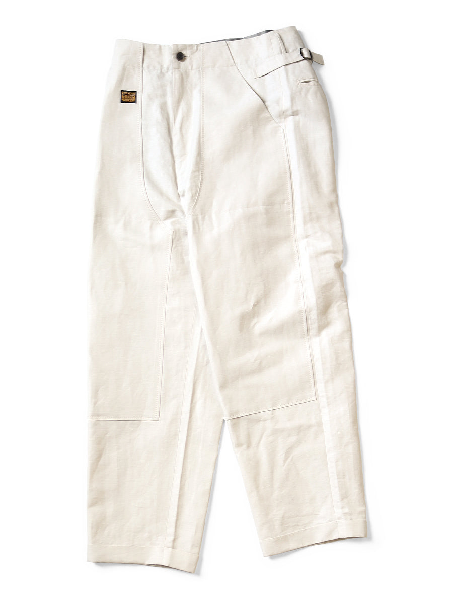 Cotton Linen Herringbone Lumber Suit Pants