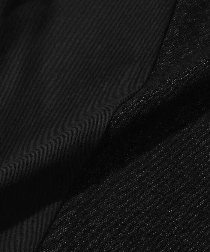 Chino Denim Docking Pants / Wide Straight Pants