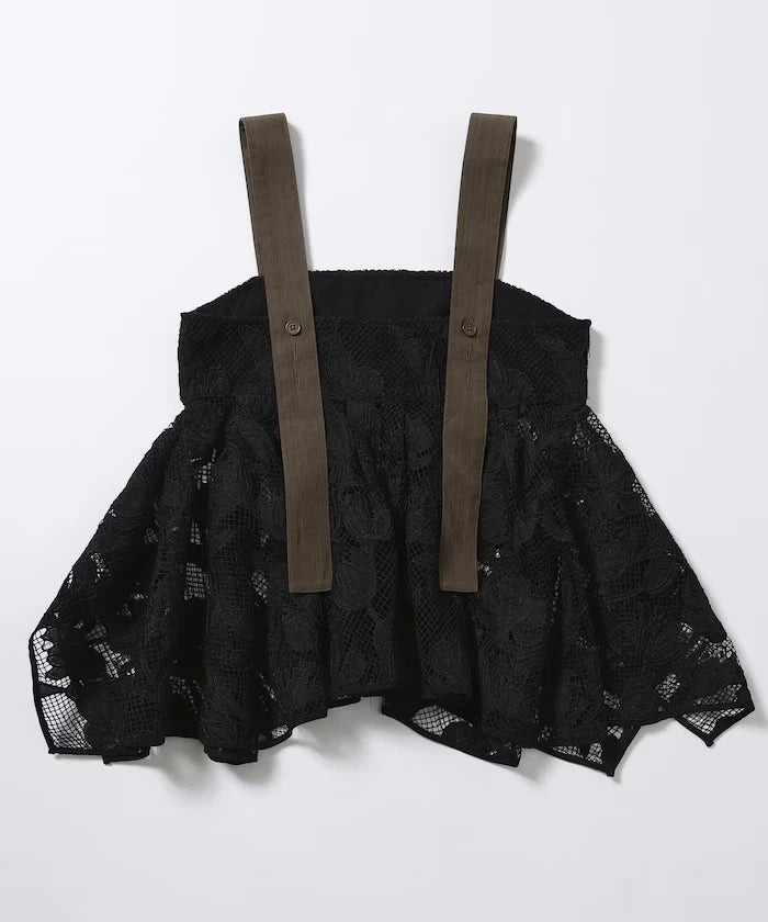 Flower Motif Batten Lace Iris Hem Camisole Top 【Limited Edition】