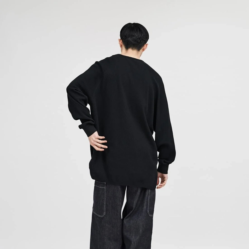 Graphpaper / Waffle L/S Henley Neck Tee (GU233-70136B)