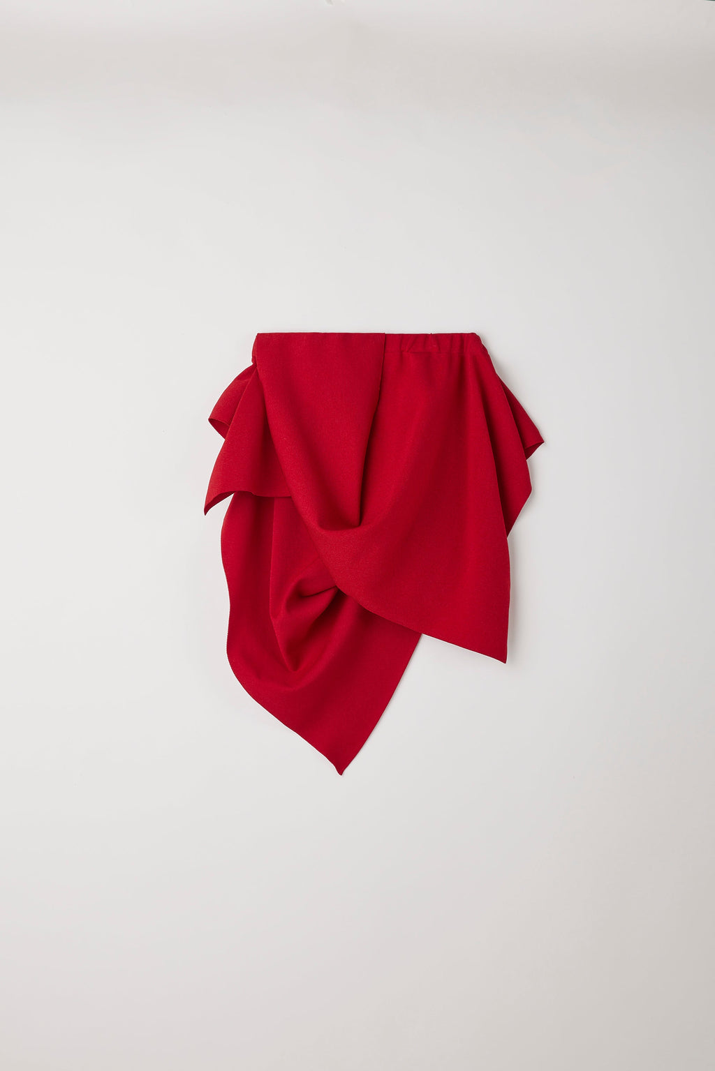 AC MILAN DRAPED STRAPLESS TOP